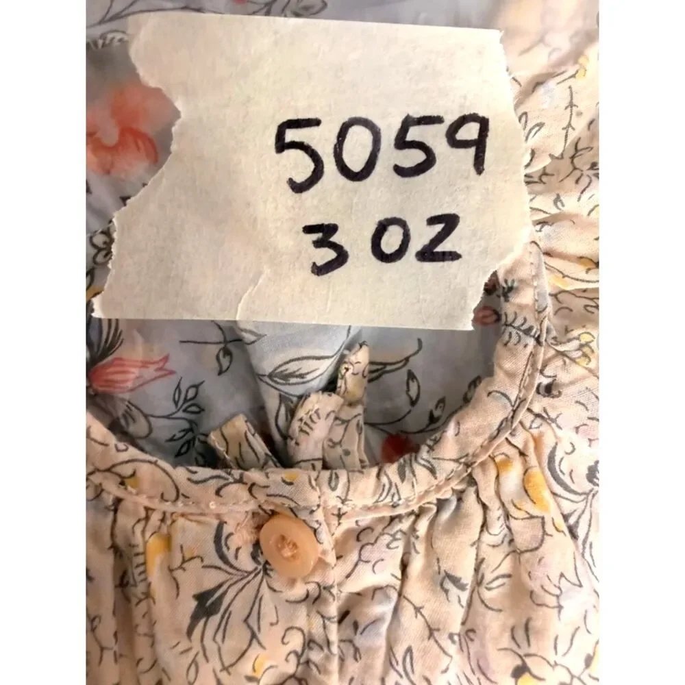 Baby Gap Blue Cream Floral Lined Cotton Maxi Dress Toddler Girls 2T 5059